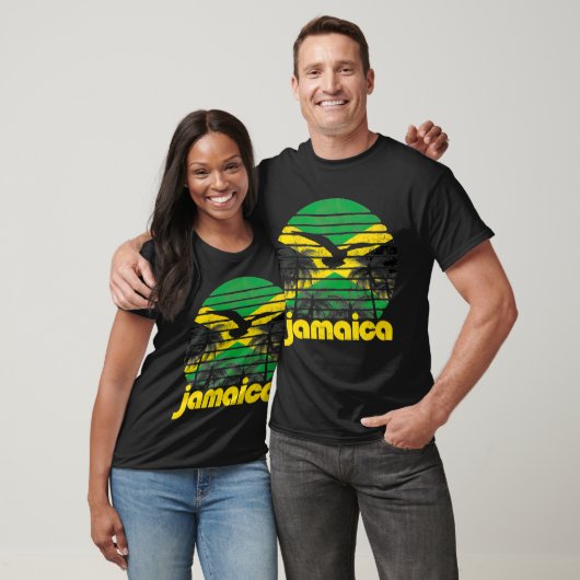 Retro Jamaica Vlag Beach Sun 70-80's T-shirt (Unisex)