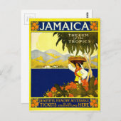 Retro JamaicaReistoerisme Briefkaart (Voorkant / Achterkant)