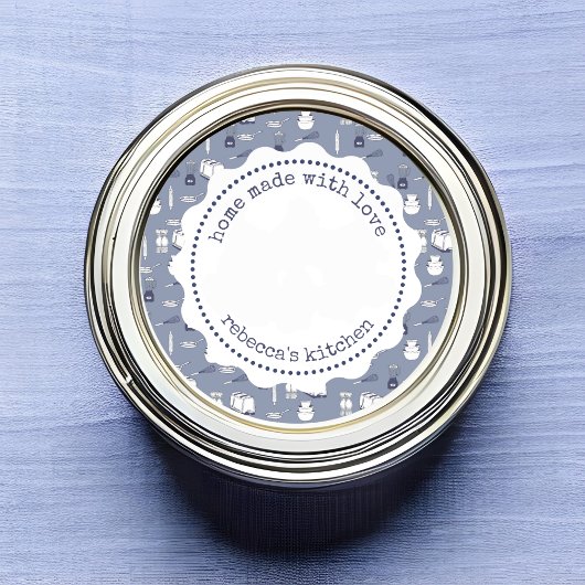 Retro jambliklabel | Thuisgemaakte Mason-potten Ronde Sticker