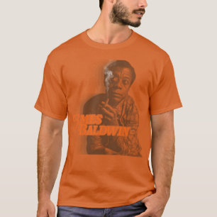 Retro James Baldwin Sepia Fade Tribute T-shirt