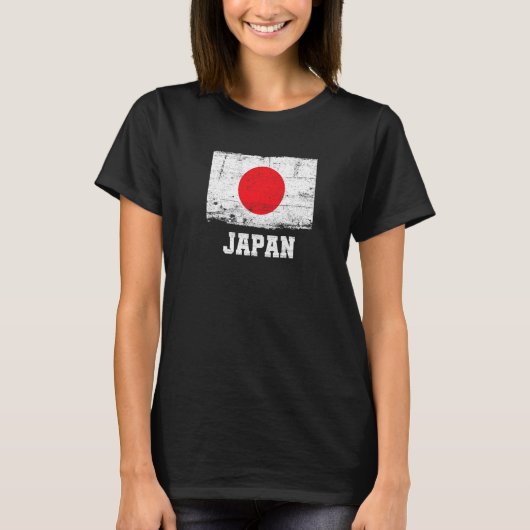 Retro Japan Flag  Japanse Pride T-shirt (Voorkant)