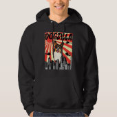 Retro Japanese Dogzilla Cardigan Welsh Corgi Hoodie (Voorkant)