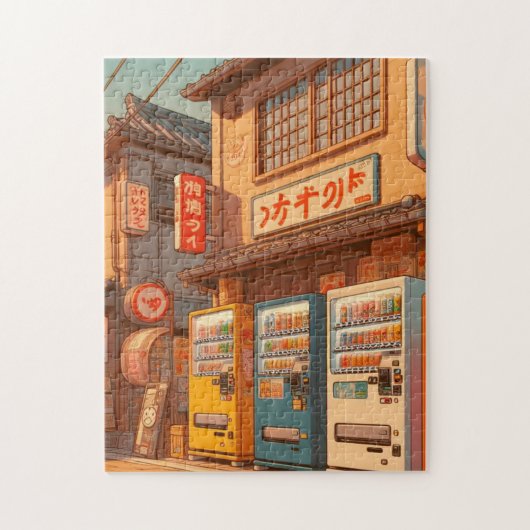 Retro Japanese Vending Machines – Showa Puzzle Legpuzzel (Verticaal)