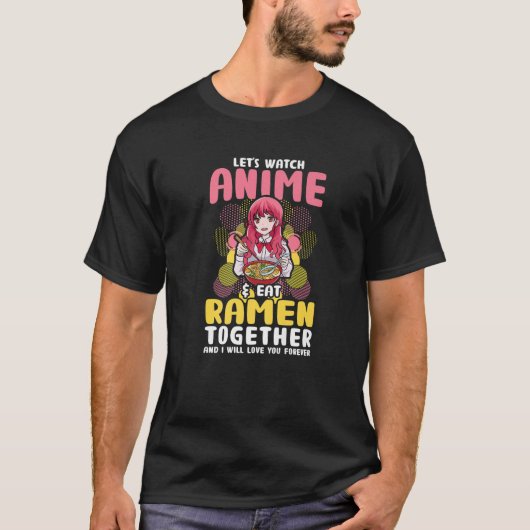  Retro Japans Anime Ramen Bowl 90's Aesth T-shirt (Voorkant)
