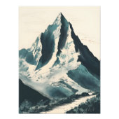 Retro Japans berglandschap Foto Afdruk (Voorkant)