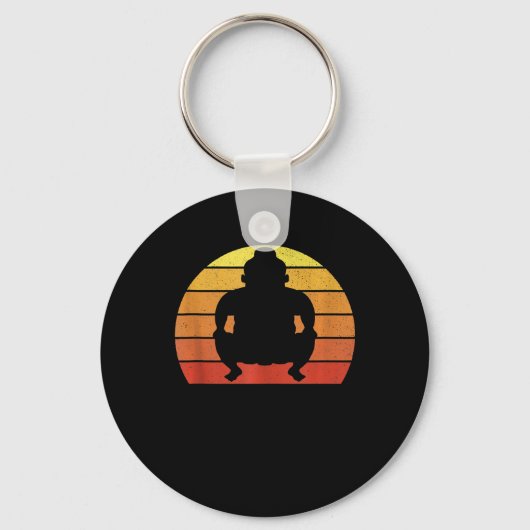 Retro  Japans Sumo Wrestling Lover Gift Sleutelhanger (Voorkant)