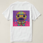 retro japans urban mode geïnspireerd cartoon t-sh t-shirt (Design achterkant)