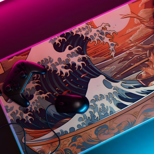 Retro Japanse Art Desk Mat – De Grote Ramen van de
