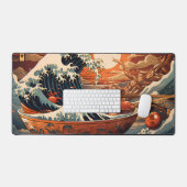 Retro Japanse Art Desk Mat – De Grote Ramen van de (Keyboard & Muis)