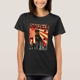 Retro Japanse Dogzilla Rottweiler T-shirt