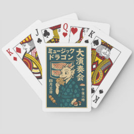 Retro Japanse draak Pokerkaarten
