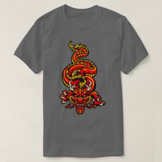 Retro Japanse draak T-shirt (Design voorkant)