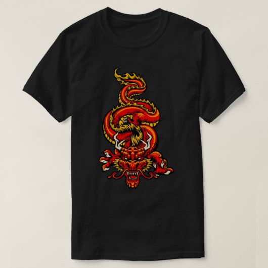 Retro Japanse draak T-shirt (Design voorkant)