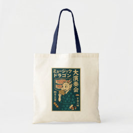 Retro Japanse draak Tote Bag