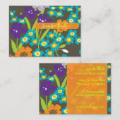 Retro Japanse Iris Visitekaartje (Voorkant / Achterkant)