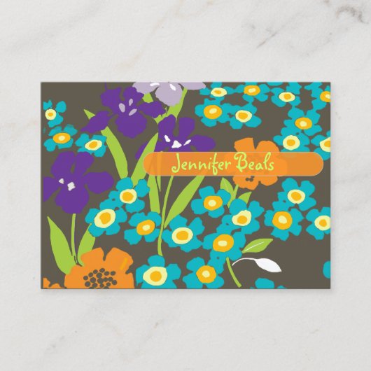 Retro Japanse Iris Visitekaartje (Voorkant)