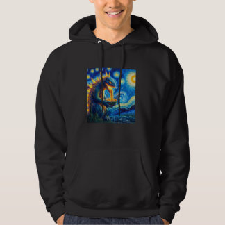 Retro Japanse Kaiju Eten Ramen Sterrennacht Par Hoodie