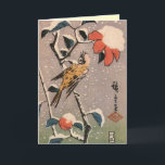 Retro Japanse kerstkaart Feestdagen Kaart<br><div class="desc">Altijd een traditie in mijn huis om Japanse groeten naar de feestdagen te sturen. Ik heb een stropdas dat overeenkomt met deze kaart. Doe het voor een speciaal cadeau.</div>
