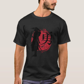 Retro Japanse krijger Samurai Japan Schrijfcadeau T-shirt
