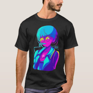 Retro Japanse Manga Anime Girl Animation-Cartoon T-shirt