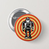 Retro Japanse robot Ronde Button 5,7 Cm (Voorkant /achterkant)