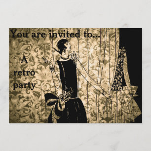 Retro  jaren 1930, demietpartij kaart