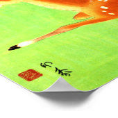  Retro jaren 1930 Reizen Herten Tempel Japan Azië Poster (Hoek)