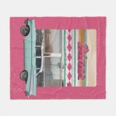 Retro jaren 1950 Diner Wall Art | Pink Neon Sign & Fleece Deken (Voorkant (Horizontaal))