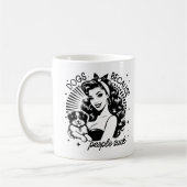 Retro jaren 1950 Glam Girl Funny Sarcastic Quote Koffiemok (Links)