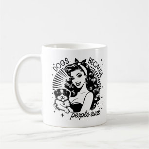 Retro jaren 1950 Glam Girl Funny Sarcastic Quote Koffiemok