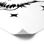 Retro jaren 1950 Glam Girl Funny Sarcastic Quote Poster (Hoek)