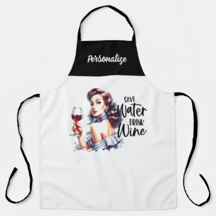 Retro jaren 1950 Glam Girl Funny Sarcastic Quote Schort