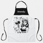 Retro jaren 1950 Glam Girl Funny Sarcastic Quote Schort (Voorkant)