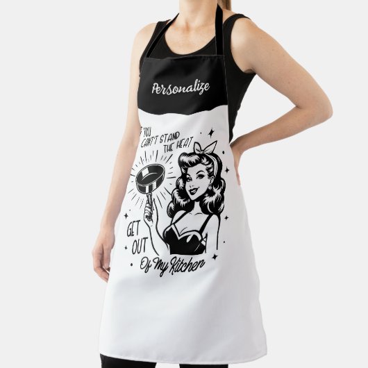 Retro jaren 1950 Glam Girl Funny Sarcastic Quote Schort (Insitu)