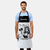 Retro jaren 1950 Glam Girl Funny Sarcastic Quote Schort (Gedragen)