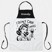 Retro jaren 1950 Glam Girl Funny Sarcastic Quote Schort (Voorkant)