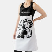 Retro jaren 1950 Glam Girl Funny Sarcastic Quote Schort (Insitu)