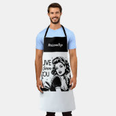 Retro jaren 1950 Glam Girl Funny Sarcastic Quote Schort (Gedragen)