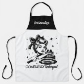 Retro jaren 1950 Glam Girl Funny Sarcastic Quote Schort (Voorkant)