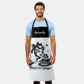 Retro jaren 1950 Glam Girl Funny Sarcastic Quote Schort (Gedragen)