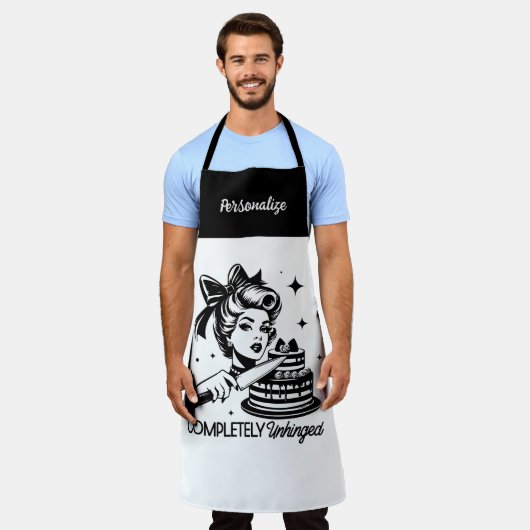 Retro jaren 1950 Glam Girl Funny Sarcastic Quote Schort (Gedragen)