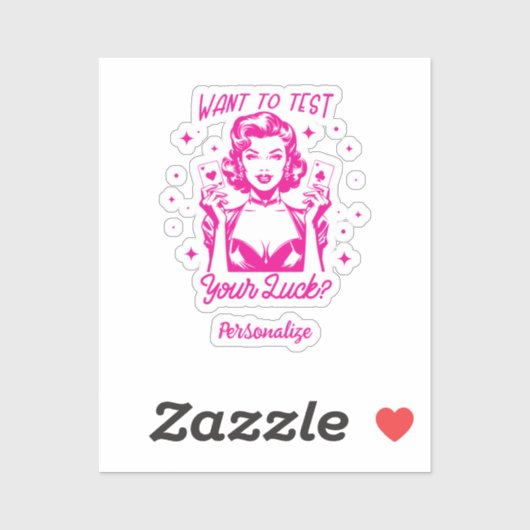 Retro jaren 1950 Glam Girl Funny Sarcastic Quote Sticker (Vel)