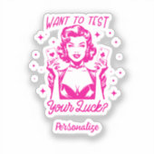 Retro jaren 1950 Glam Girl Funny Sarcastic Quote Sticker (Voorkant)