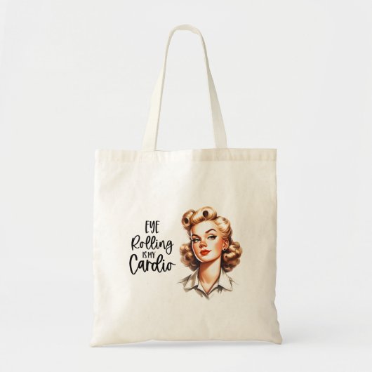 Retro jaren 1950 Glam Girl Funny Sarcastic Quote Tote Bag (Voorkant)