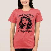 Retro jaren 1950 Glam Girl Funny Sarcastic Quote Tri-Blend Shirt (Voorkant)