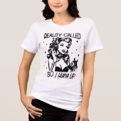 Retro jaren 1950 Glam Girl Funny Sarcastic Quote Tri-Blend Shirt (Voorkant)