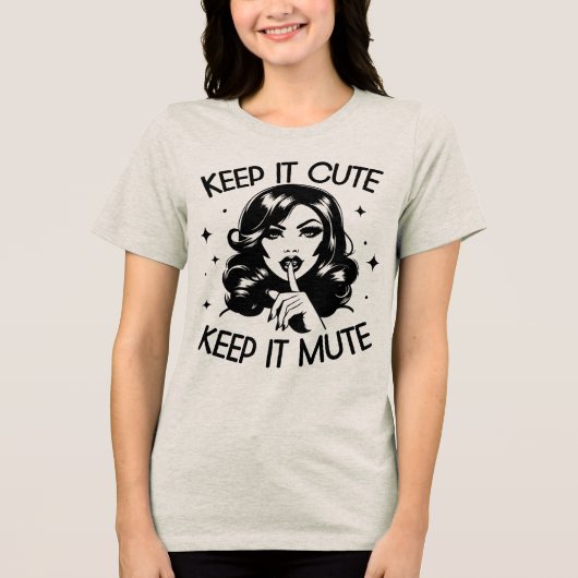 Retro jaren 1950 Glam Girl Funny Sarcastic Quote Tri-Blend Shirt (Voorkant)