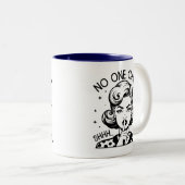 Retro jaren 1950 Glam Girl Funny Sarcastic Quote Tweekleurige Koffiemok (Voorkant rechts)