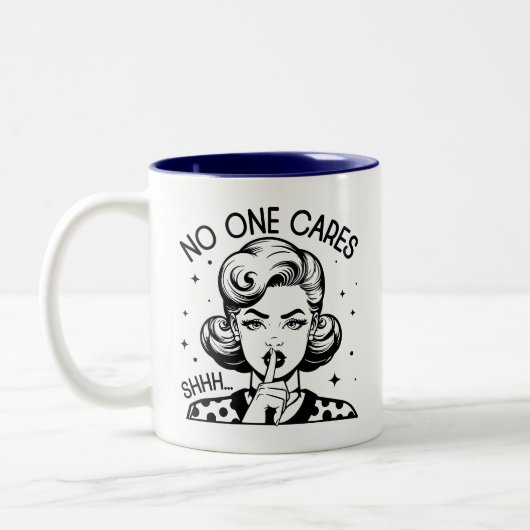 Retro jaren 1950 Glam Girl Funny Sarcastic Quote Tweekleurige Koffiemok (Links)