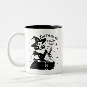 Retro jaren 1950 Glam Girl Funny Sarcastic Quote Tweekleurige Koffiemok
